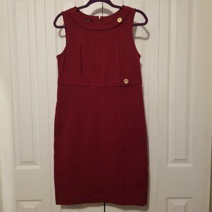 Talbots Burgundy	Sleeveless Dress